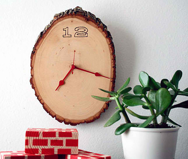Wood Slice Clock: