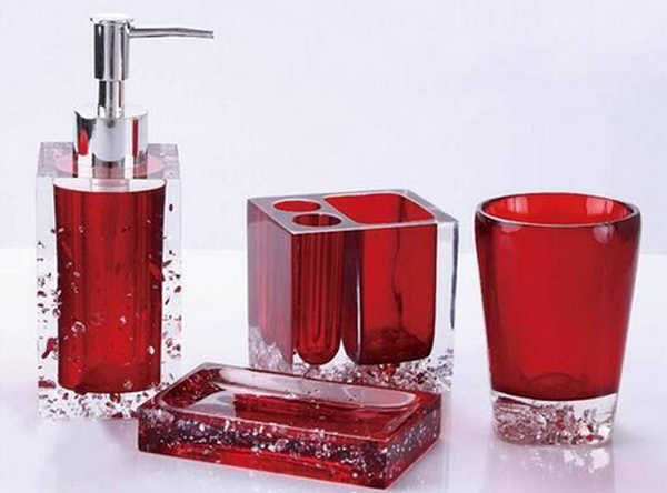 20 Fascinating Red Bathroom Accessories | Home Design Lover