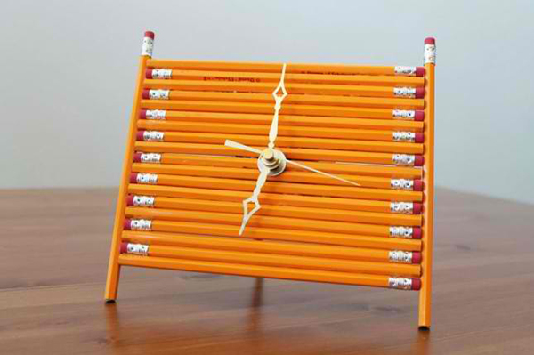 Pencil Desk Clock