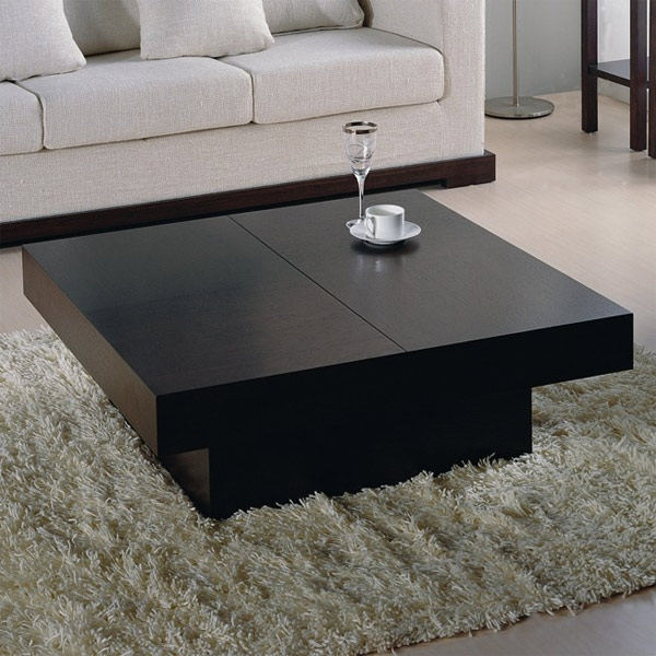 modern black coffee table