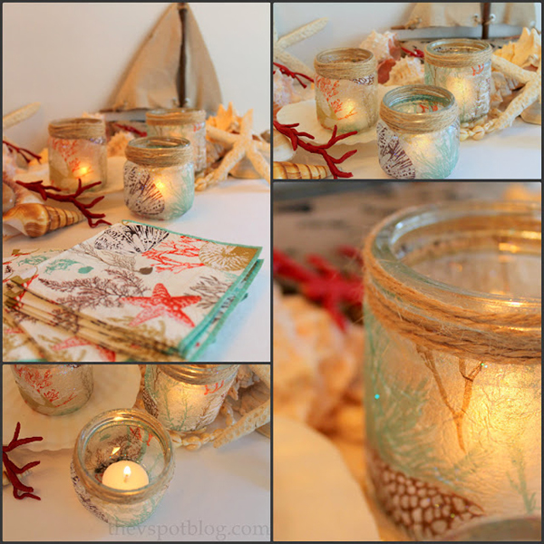 Sea-inspired DIY Candle Holders