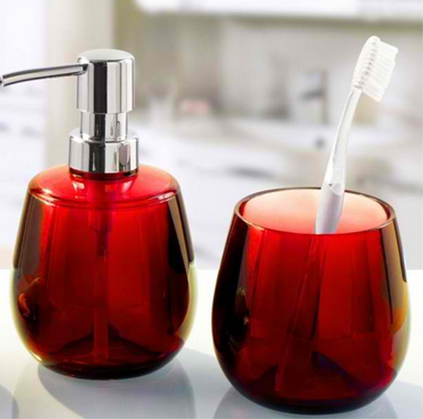 20 Fascinating Red Bathroom Accessories | Home Design Lover