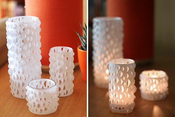 Cut Paper Candle Holders