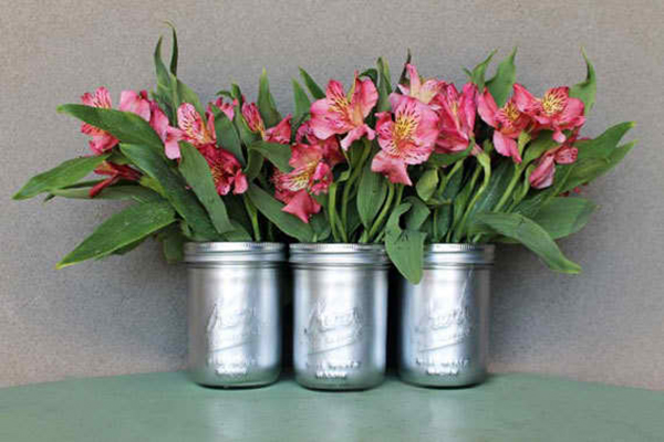 Metallic Mason Jars