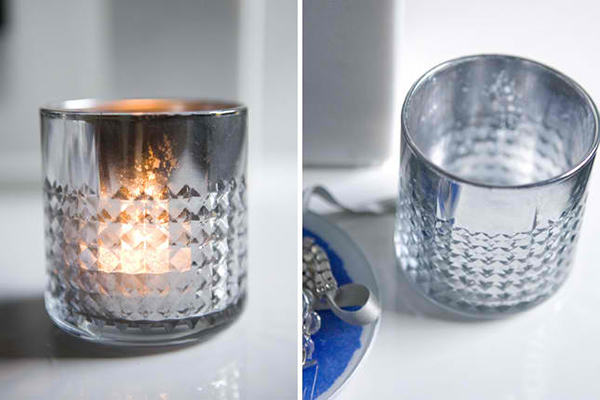 Mercury Glass Candle Holder