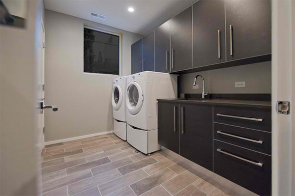 Dark gray cabinets