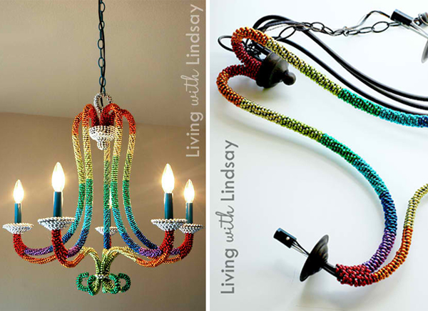 Easy DIY Beaded Chandelier