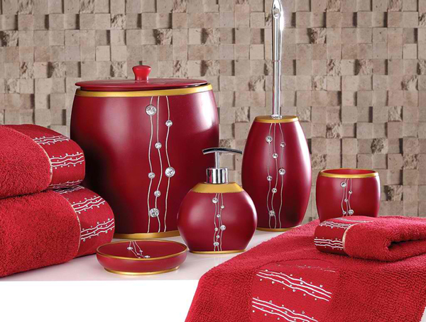 Red Bathroom Accessory Sets / Bath accessory sets help you keep your