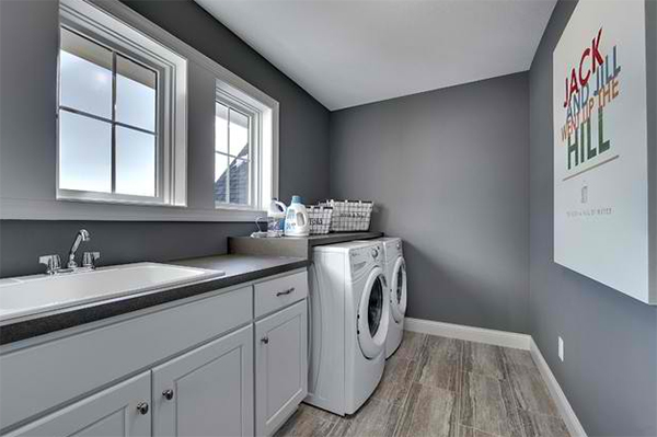 Wash, Dry and Fold in These 23 Gray Laundry Areas | Home Design Lover