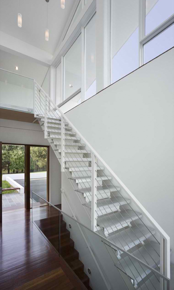 white stair design