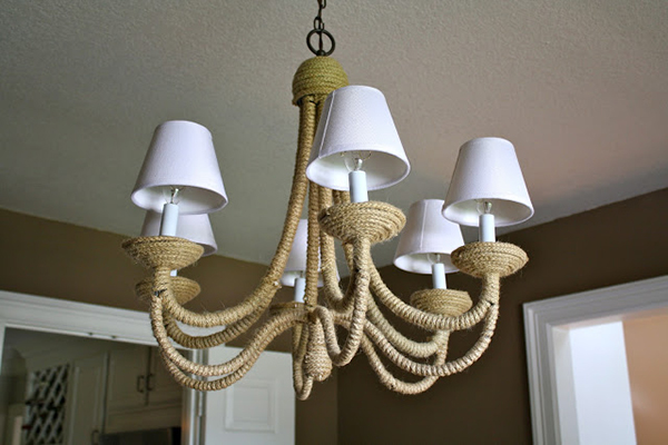 Rope-Wrapped Chandelier