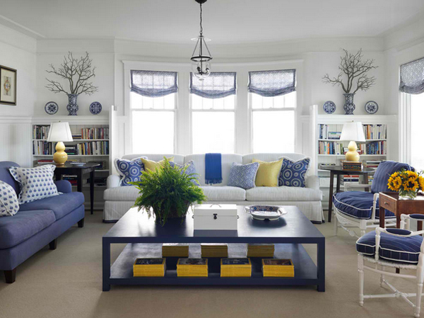 20 Amazing Blue Black White Yellow Living Rooms Home Design Lover