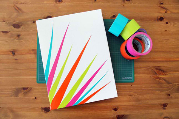 DIY Duct Tape Canvas Art