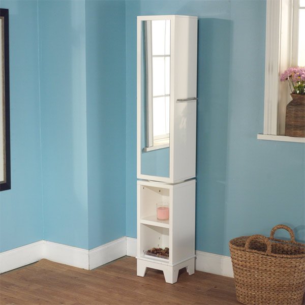 standing tall corner bathroom cabinet