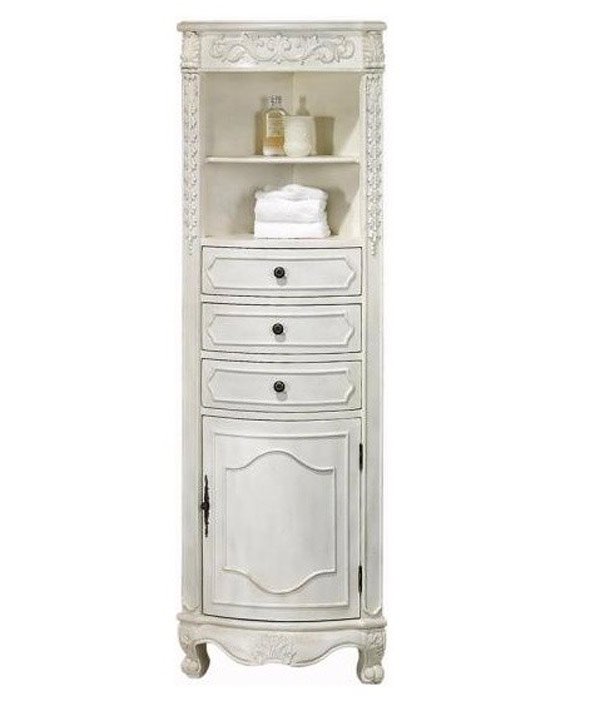 linen corner bathroom cabinet