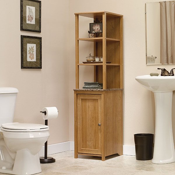 panel door corner bathroom cabinet