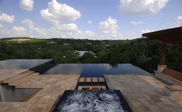 pool side fire pit