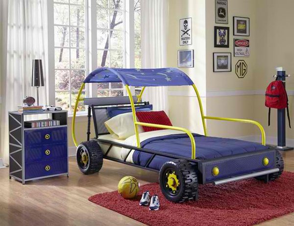 Powell 904-038 Boy Kids Dune Buggy Car Twin Bed