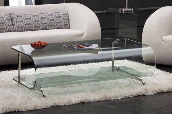 curve glass table