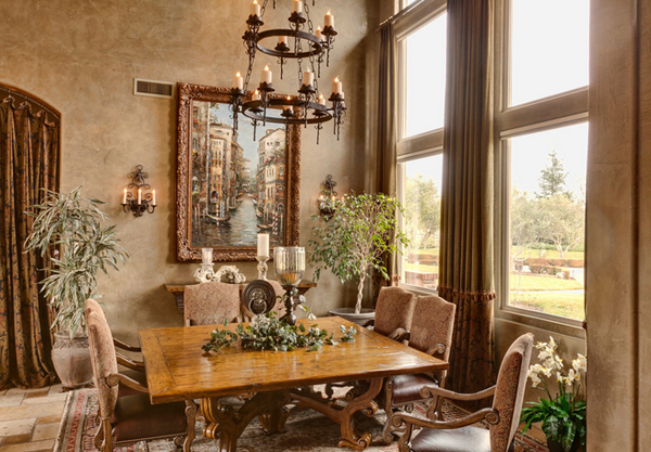 dining room tuscan decor