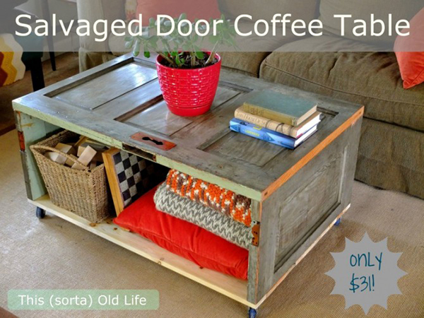 Salvaged Door Coffee Table