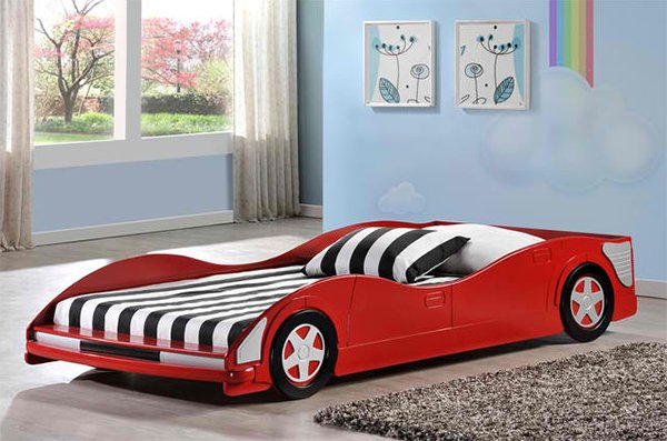 Red Race Car Twin Bed