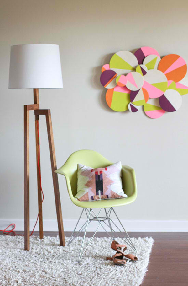 DIY Colorful 3D Geometric Wall Art 