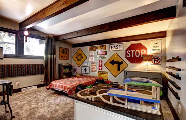 zoom with style in 20 car themed bedroom for your boys | home design