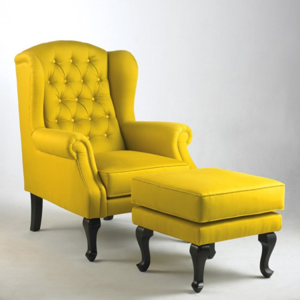 20 Fascinating Yellow Living Room Chairs | Home Design Lover