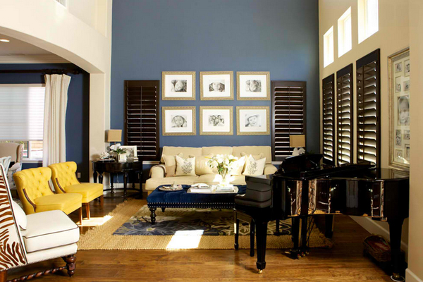 20 Amazing Blue Black White Yellow Living Rooms Home Design Lover