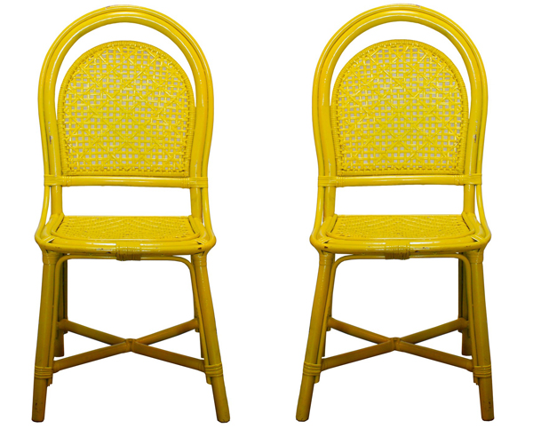 Yellow And White Living Room Chairs