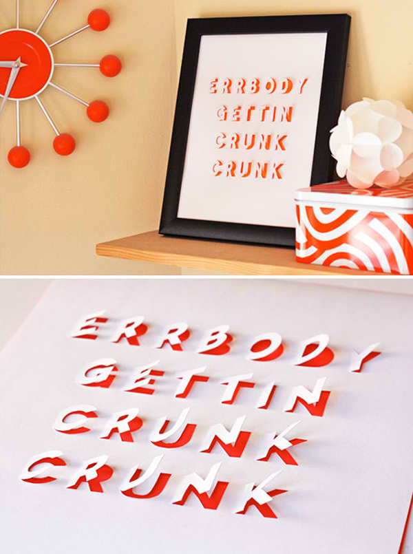 Cut Out Letter Posters