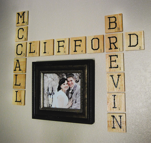 DIY Scrabble Tile Wall Art