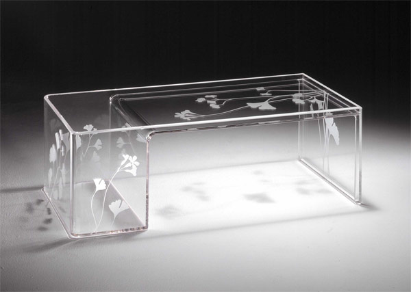 transparent coffee table