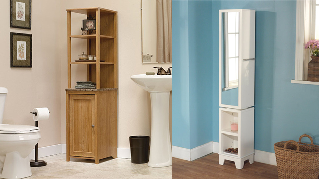 bathroom corner cabinet ideas