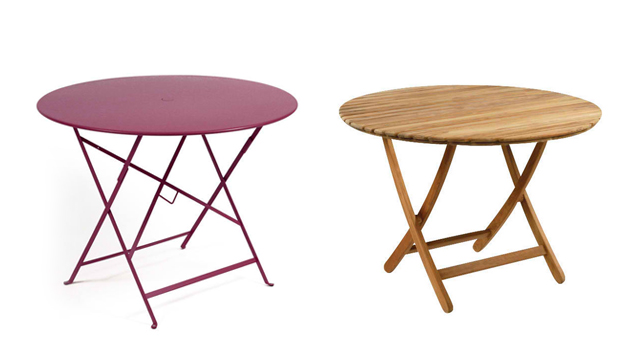 outdoor folding table round