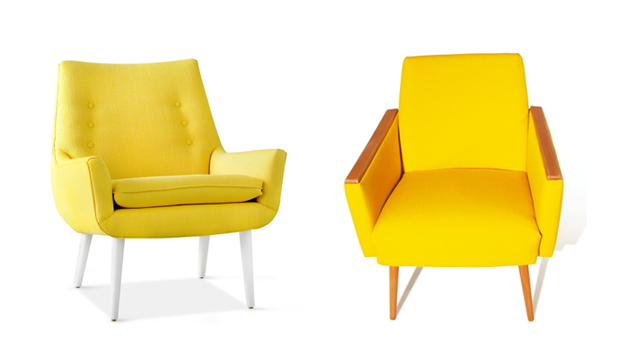 yellow chairs for living room
