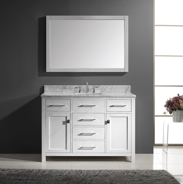 20 Worth-it White Single Bathroom Vanity For Your Home | Home Design Lover