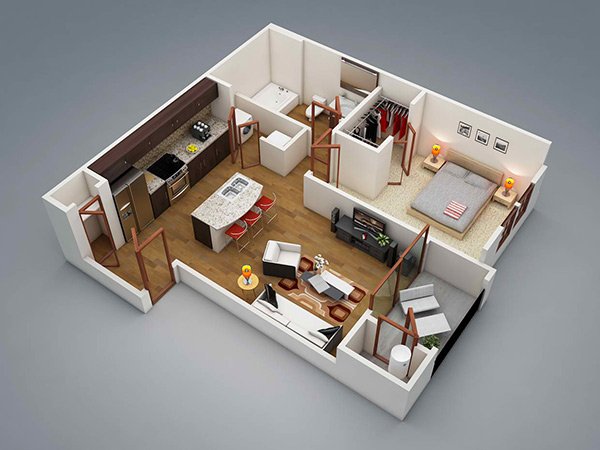 20 one bedroom apartment plans for singles and couples