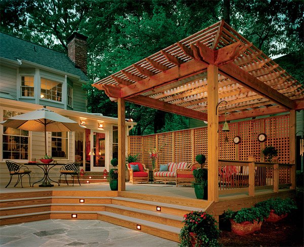 wooden pergola