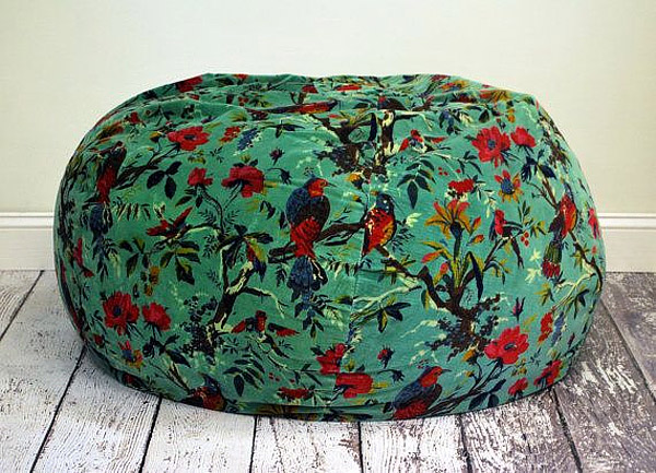 green bean bag furniture