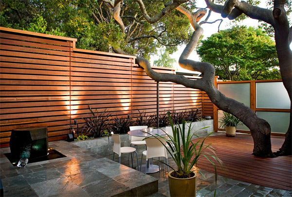 wooden fence patio