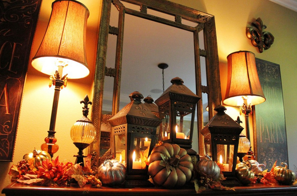 fall decors mantles