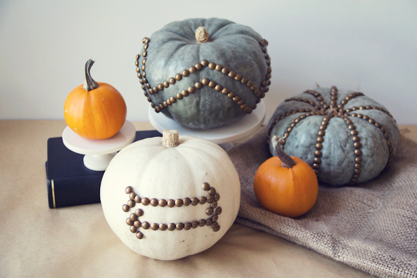 Nail Head Pumpkin Centerpiece