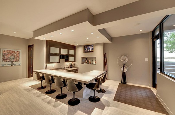 sophisticated basement