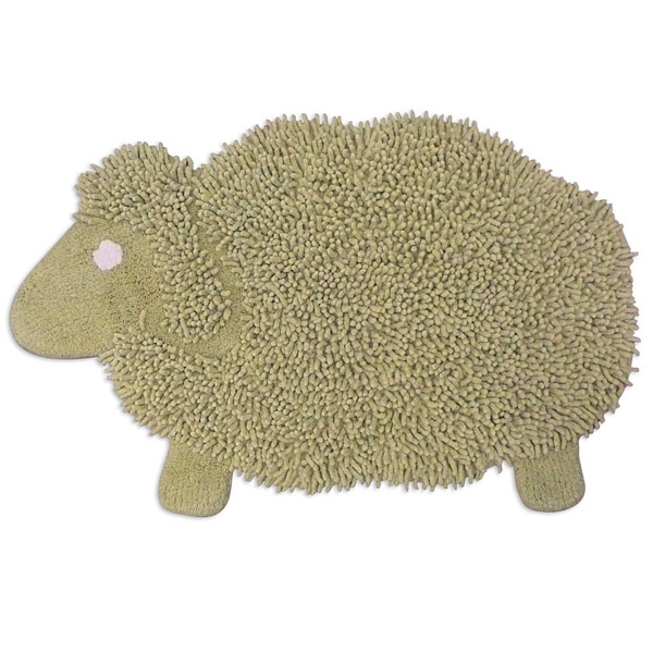 sheep shape bathroom floor rug