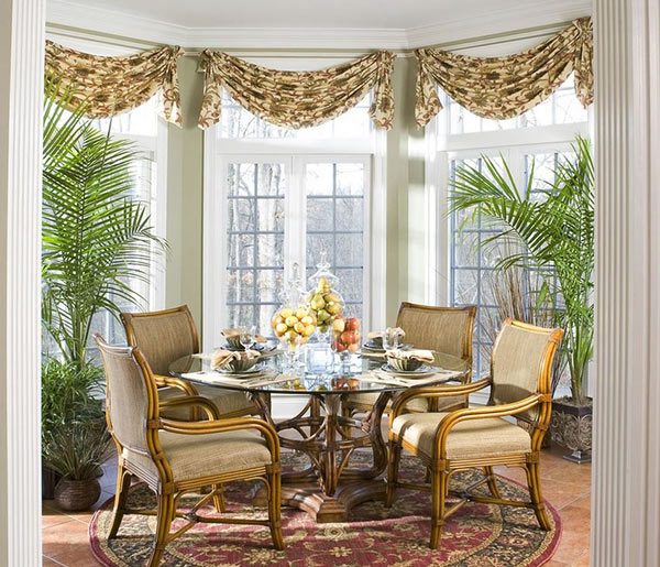 Dining Room Window Treatment Ideas - kitchen bay windows dining room traditional with modern 