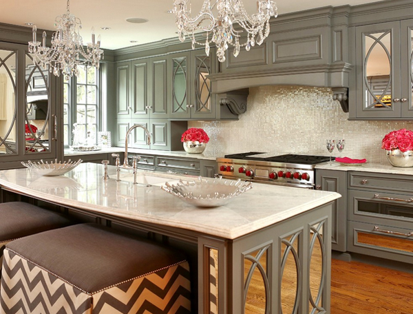 mirrored furniture kitchen