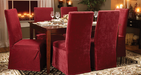 red dining chair slipcovers