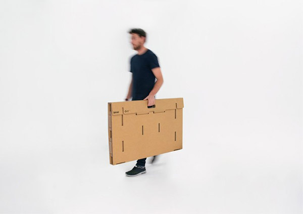 Portable cardboard desk